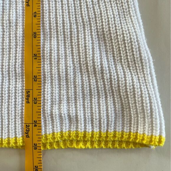 Court & Rowe Cotton Knit Crewneck Sweater Womens XL‎ White with Rainbow Stripes - Picture 9 of 9